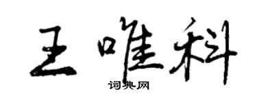 曾慶福王唯科行書個性簽名怎么寫