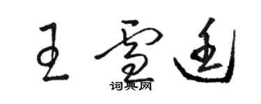 駱恆光王雪廷草書個性簽名怎么寫