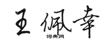 駱恆光王佩幸行書個性簽名怎么寫