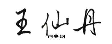 駱恆光王仙丹行書個性簽名怎么寫