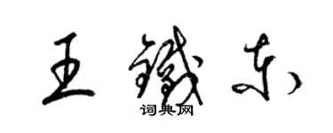 梁錦英王鐵東草書個性簽名怎么寫