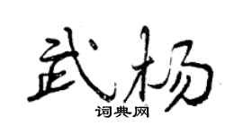 曾慶福武楊行書個性簽名怎么寫