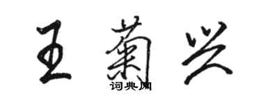 駱恆光王菊興行書個性簽名怎么寫