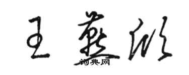 駱恆光王燕欣草書個性簽名怎么寫