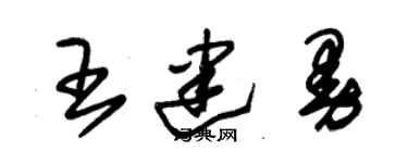朱錫榮王建曼草書個性簽名怎么寫