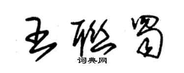 朱錫榮王聯蜀草書個性簽名怎么寫