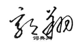 駱恆光郭翔草書個性簽名怎么寫