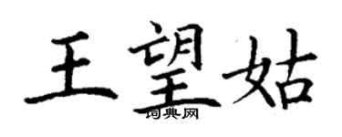 丁謙王望姑楷書個性簽名怎么寫