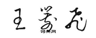 駱恆光王箭飛草書個性簽名怎么寫