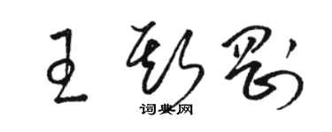 駱恆光王斯剛草書個性簽名怎么寫