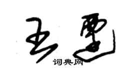 朱錫榮王遷草書個性簽名怎么寫