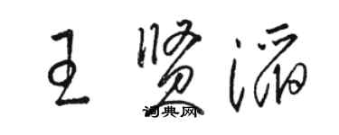 駱恆光王賢滔草書個性簽名怎么寫