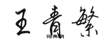 駱恆光王青繁行書個性簽名怎么寫