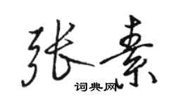駱恆光張素行書個性簽名怎么寫