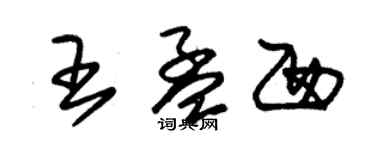 朱錫榮王孟西草書個性簽名怎么寫