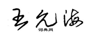 朱錫榮王允海草書個性簽名怎么寫