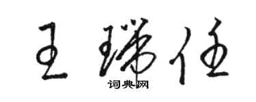 駱恆光王瑞任草書個性簽名怎么寫