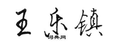 駱恆光王樂鎮行書個性簽名怎么寫