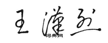 駱恆光王漢烈草書個性簽名怎么寫