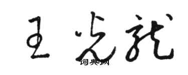 駱恆光王光龍草書個性簽名怎么寫