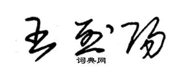 朱錫榮王烈陽草書個性簽名怎么寫