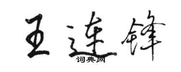 駱恆光王連鋒行書個性簽名怎么寫