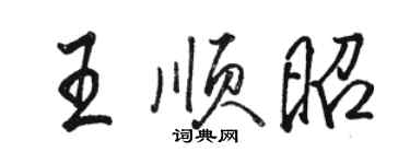 駱恆光王順昭行書個性簽名怎么寫
