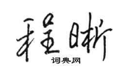 駱恆光程晰行書個性簽名怎么寫
