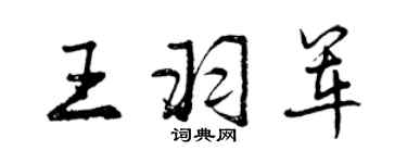 曾慶福王羽軍行書個性簽名怎么寫