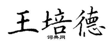 丁謙王培德楷書個性簽名怎么寫