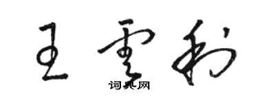 駱恆光王雲利草書個性簽名怎么寫