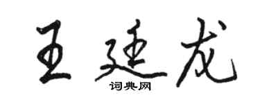 駱恆光王廷龍行書個性簽名怎么寫