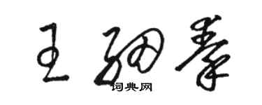 駱恆光王細秦草書個性簽名怎么寫