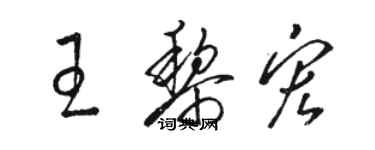 駱恆光王黎宏草書個性簽名怎么寫