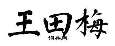 翁闓運王田梅楷書個性簽名怎么寫