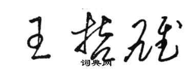 駱恆光王哲雄草書個性簽名怎么寫