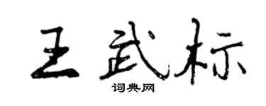 曾慶福王武標行書個性簽名怎么寫