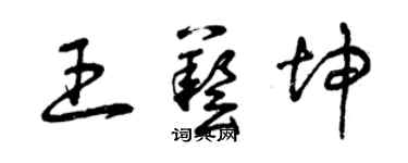 曾慶福王藝坤草書個性簽名怎么寫