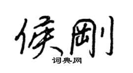 王正良侯剛行書個性簽名怎么寫
