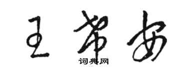 駱恆光王希安草書個性簽名怎么寫