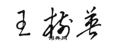 駱恆光王樹英草書個性簽名怎么寫