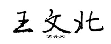 曾慶福王文北行書個性簽名怎么寫