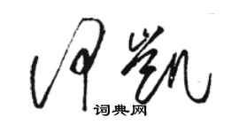 駱恆光何凱草書個性簽名怎么寫