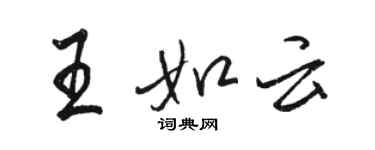 駱恆光王如雲行書個性簽名怎么寫