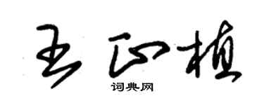 朱錫榮王正植草書個性簽名怎么寫