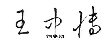 駱恆光王中博草書個性簽名怎么寫