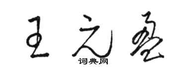 駱恆光王元盈草書個性簽名怎么寫