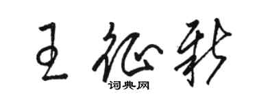 駱恆光王征新草書個性簽名怎么寫