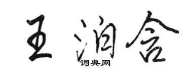 駱恆光王泊含行書個性簽名怎么寫