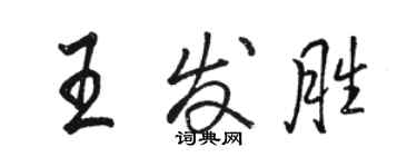 駱恆光王發勝行書個性簽名怎么寫